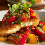 Chicken Cutlets with Summery Tomato & Nectarine Salad