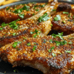 Garlic Parmesan Fried Lamb Chops