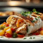 Chicken Bell Pepper Ranch Burritos