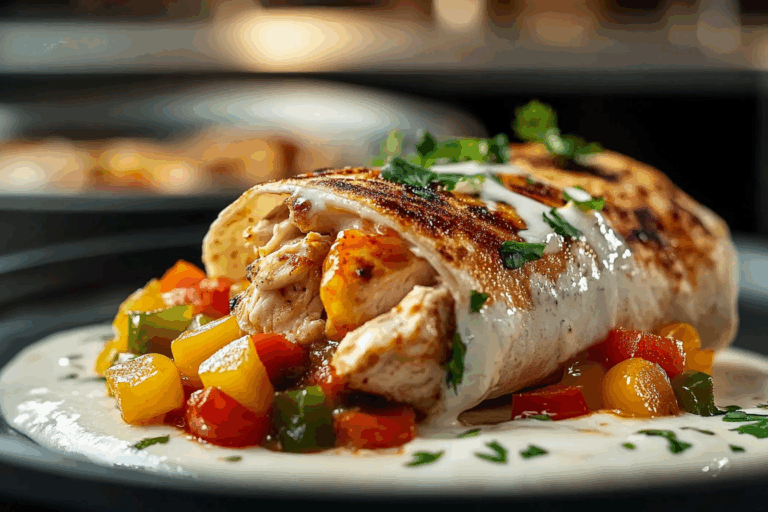 Chicken Bell Pepper Ranch Burritos