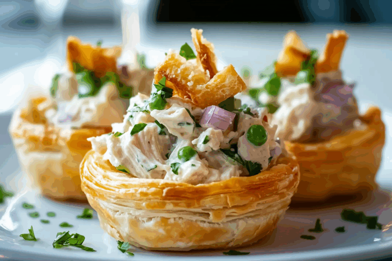 Chicken Salad in Puff Pastry Cups