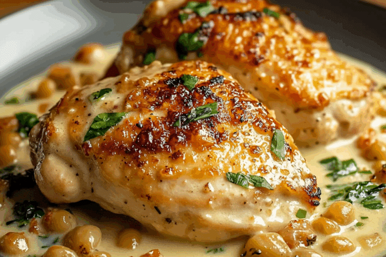 One Pan Creamy Boursin Chicken
