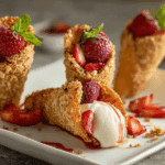 Strawberry Crunch Cheesecake Cones