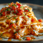 Shrimp and Crab Bomb Nacho Quesadilla