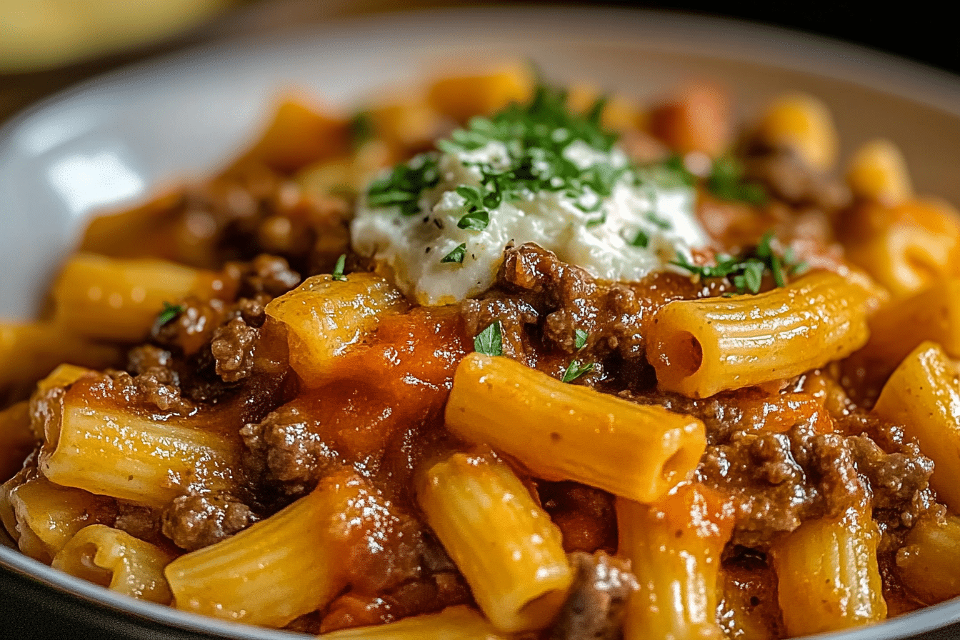 One Pot Beefaroni