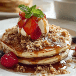 Brown Sugar & Cinnamon Streusel Pancakes