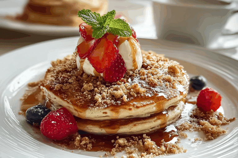 Brown Sugar & Cinnamon Streusel Pancakes