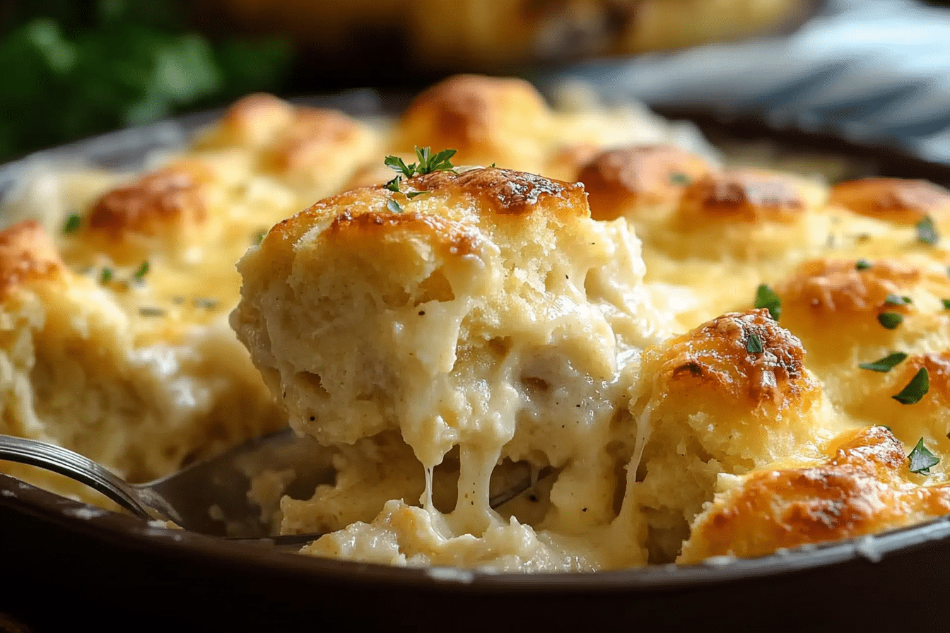 Biscuits Gravy Hashbrown Casserole