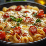 Garlic Butter Pizza Pasta Bowls