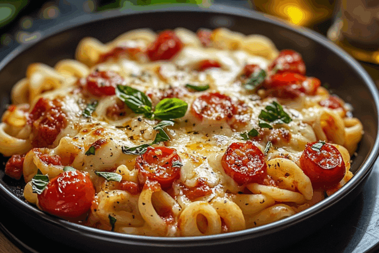 Garlic Butter Pizza Pasta Bowls
