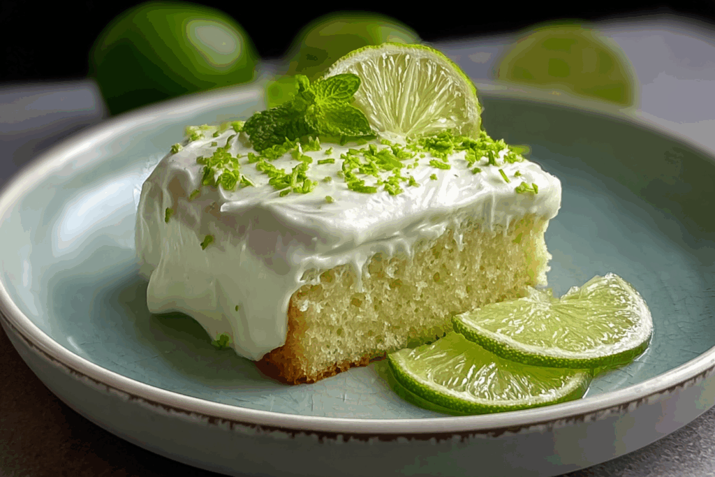 Key Lime Cake with Key Lime Cream Cheese Frosting