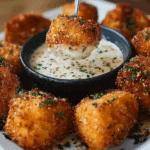 Crispy Ranch Cajun Chicken Bites with Creamy Jalapeño Parmesan Dip