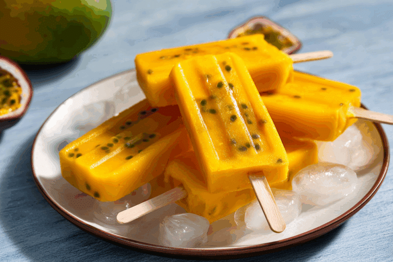 Mango Passion Fruit Popsicles Refreshing & Delicious