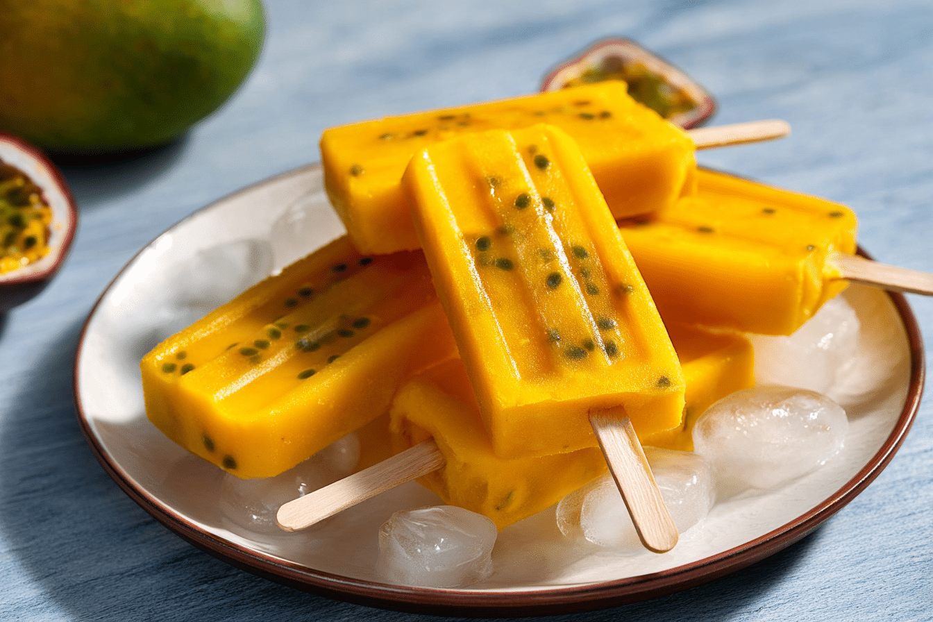 Mango Passion Fruit Popsicles Refreshing & Delicious