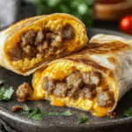 Cheesy Sausage and Egg Wraps