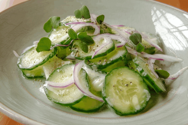 Sour Cream Cucumber Salad