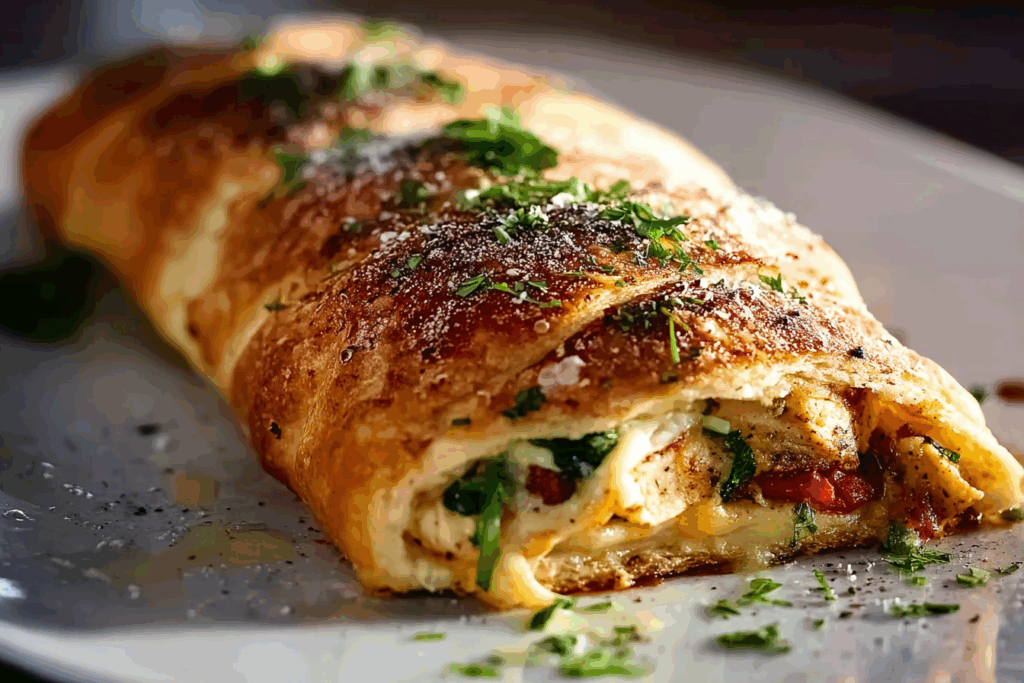 BBQ Chicken Cheese Stromboli