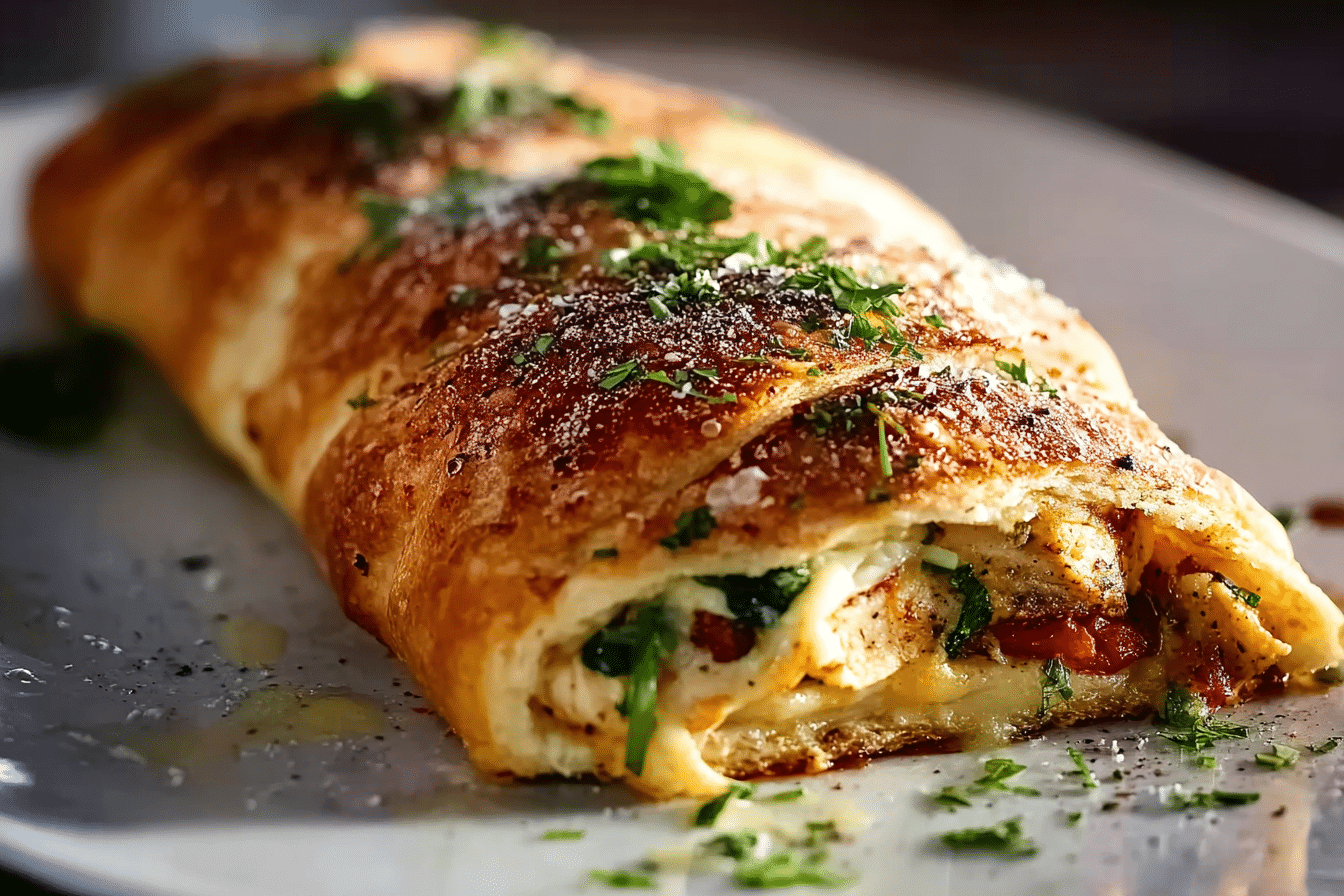 BBQ Chicken Cheese Stromboli