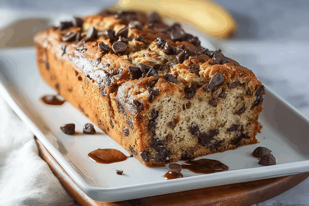 Banana Chocolate Chip Loaf Cake