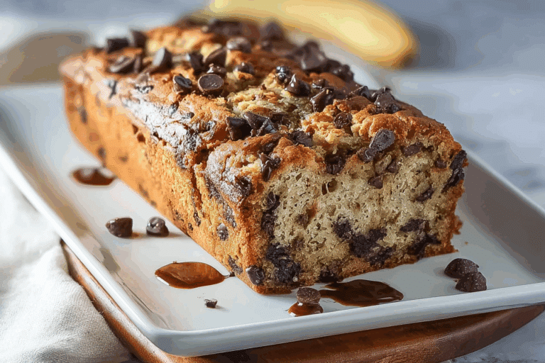 Banana Chocolate Chip Loaf Cake