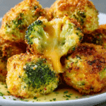 Crispy Broccoli and Cheddar Cheese Bites