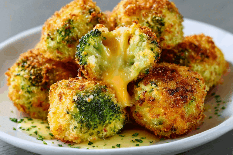 Crispy Broccoli and Cheddar Cheese Bites