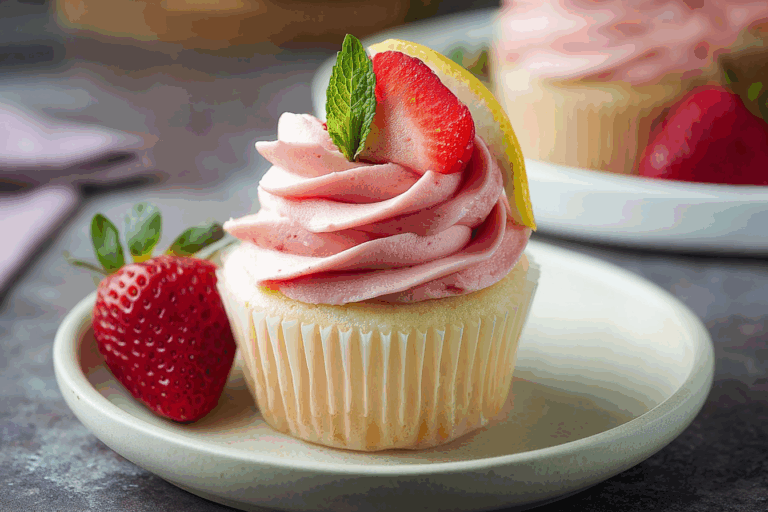 Strawberry Lemonade Cupcakes