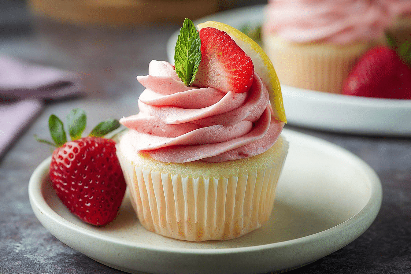 Strawberry Lemonade Cupcakes