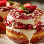 Strawberry Cheesecake Stuffed Donuts