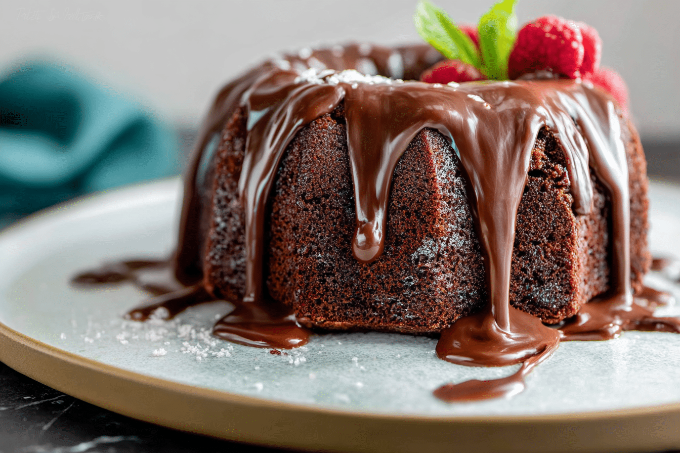 Chocolate Pound Cake with Chocolate Frosting