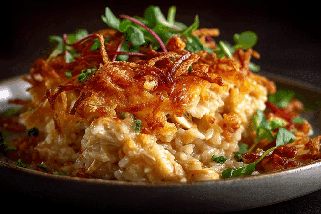 French Onion Chicken Rice Casserole