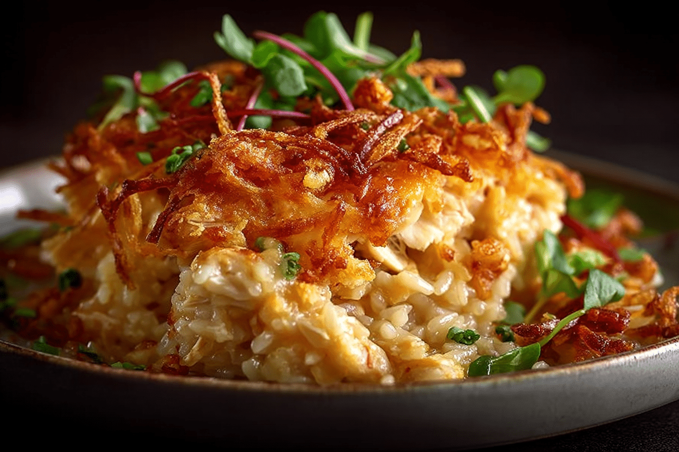 French Onion Chicken Rice Casserole