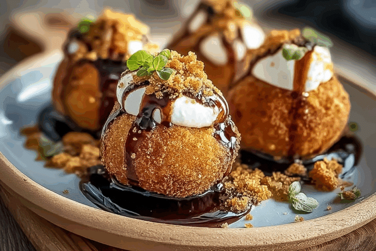 Crispy Fried S'mores Bombs