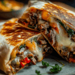 Philly Cheesesteak Grilled Cheese Burrito