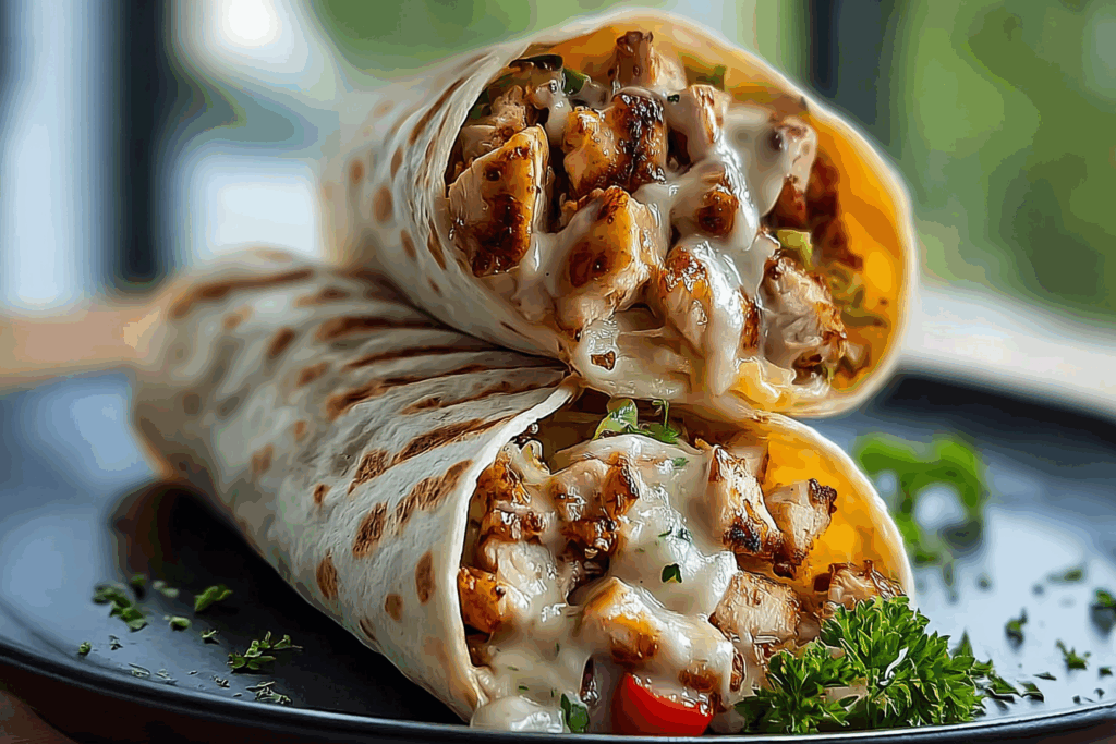 Easy Garlic Chicken Wrap