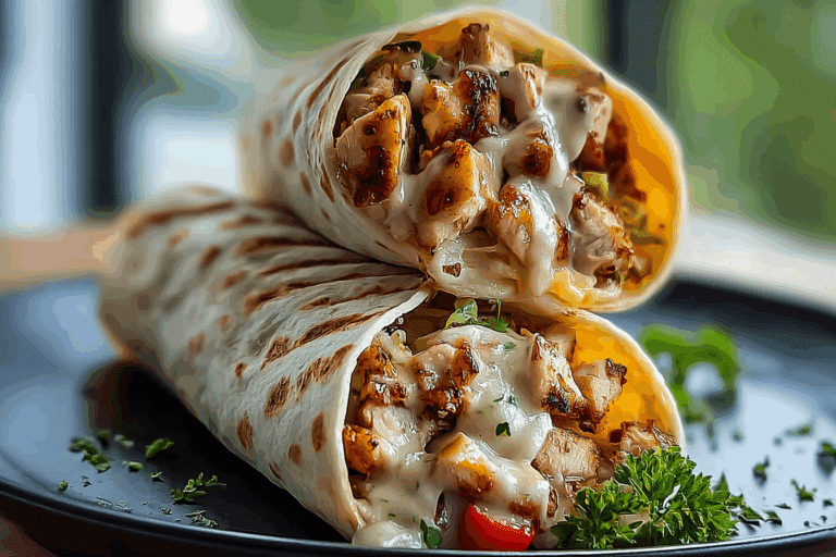 Easy Garlic Chicken Wrap