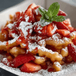 Strawberry Funnel Cake Fries