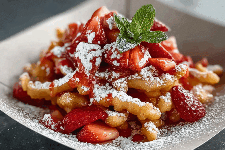 Strawberry Funnel Cake Fries