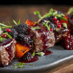 Venison Skewers with Raspberry Habanero Glaze