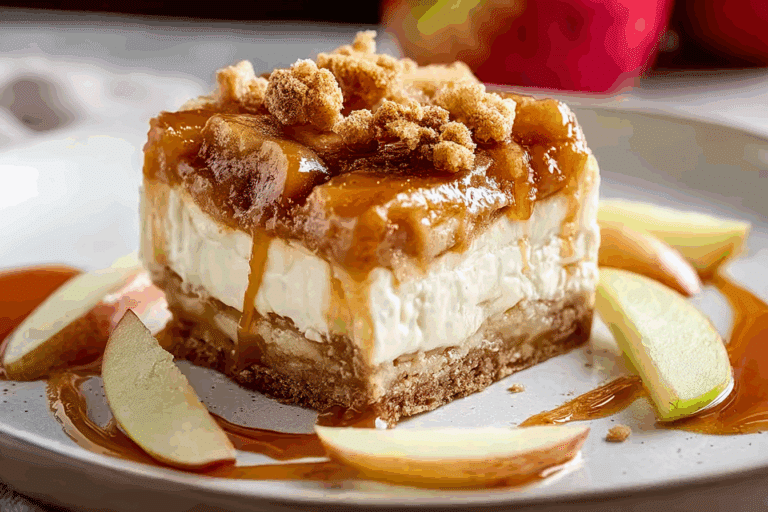 Caramel Apple Cheesecake Bars