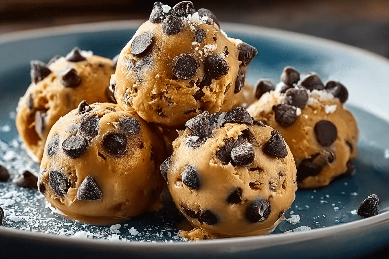 Frozen Greek Yogurt Peanut Butter Bites with Chocolate Chips