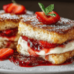 Fried Strawberry Cheesecake Sandwiches