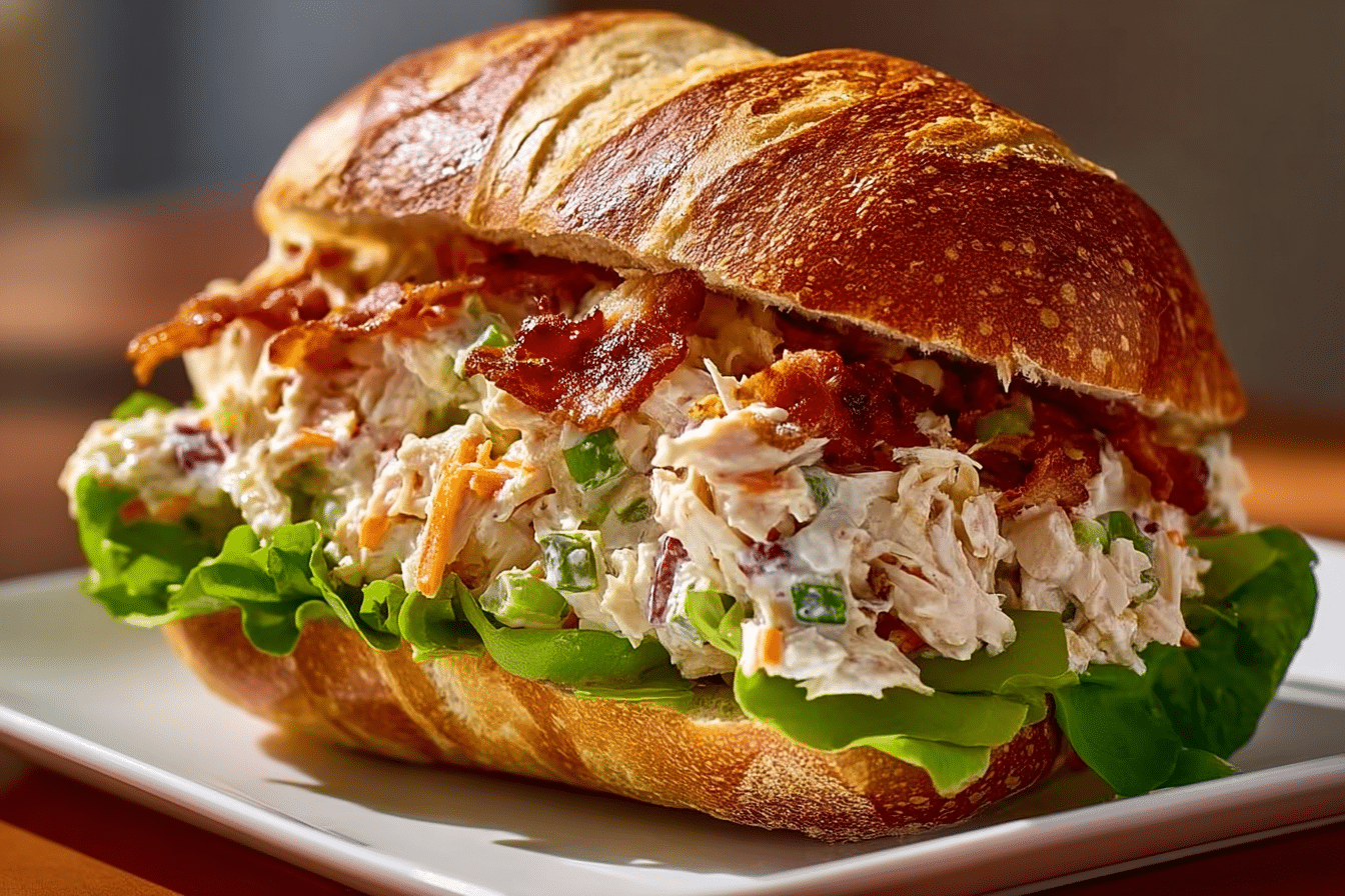 Bacon Ranch Chicken Salad Sandwich