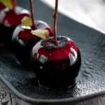 Black Poison Swirl Candy Apples