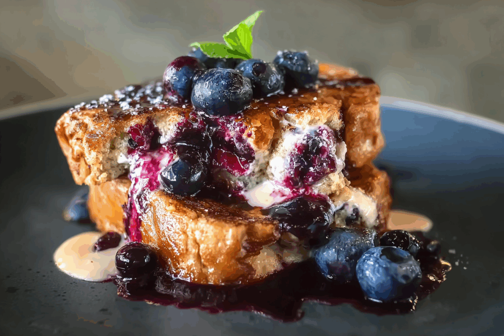 Blueberry Cheesecake Stuffed French Toast