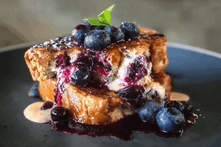 Blueberry Cheesecake Stuffed French Toast
