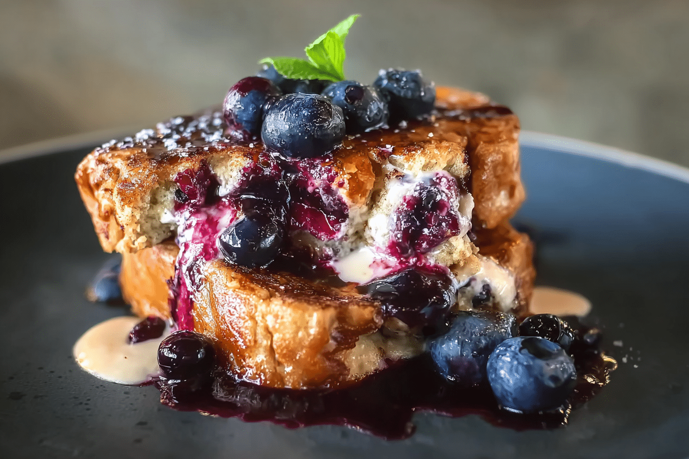 Blueberry Cheesecake Stuffed French Toast