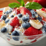 Red, White, and Blue Cheesecake Salad