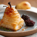 The Hidden Pearl: Poached Pear Wrapped in Brie, Baked in Puff Pastry