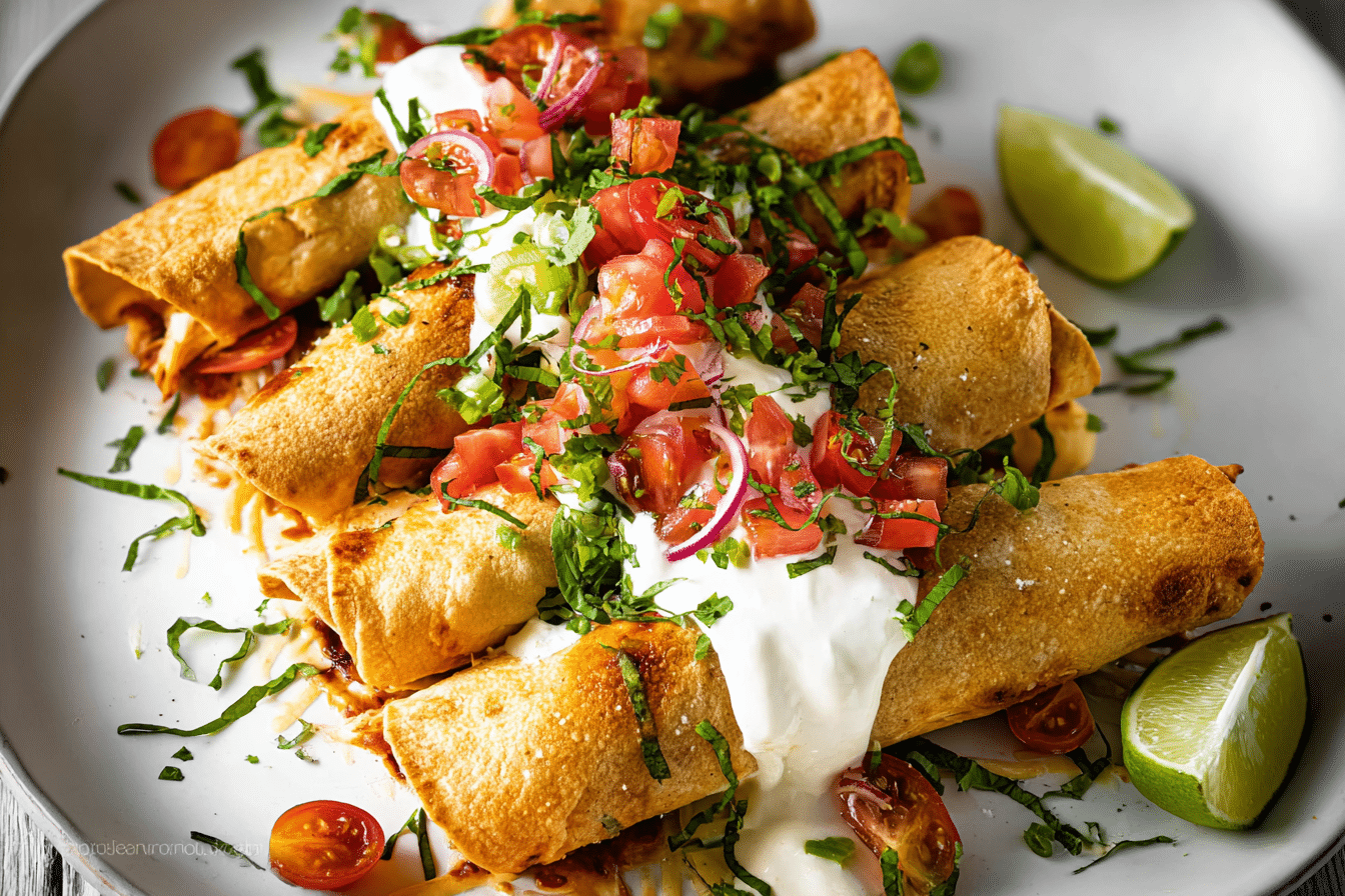 Baked Cream Cheese Chicken Taquitos